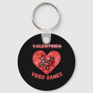 Valentines Day Tic Tac Toe Funny Valentine Video G Key Ring