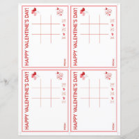 Valentine's Day Tic Tac Toe Printable Gift