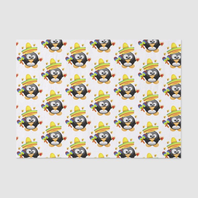 Valentine's Day Tissue Paper Penguin Hearts (Front)