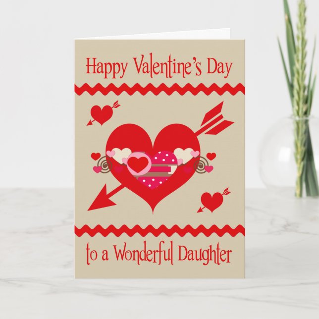 Valentine's Day To Daughter Holiday Card (Front)