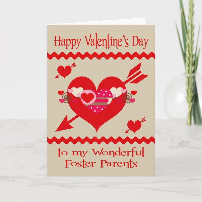 Valentine's Day To Foster Parents Holiday Card (Front)