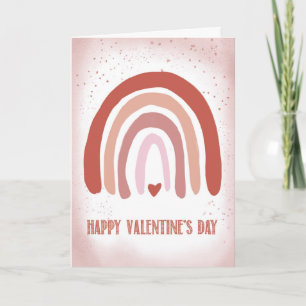 Valentines Day to Love Hand Painted Soft Pink Card