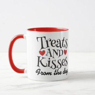 Valentine's Day treats and kisses from the dog Mug