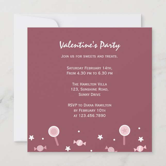 Valentine's Day Treats Invitation (Front)