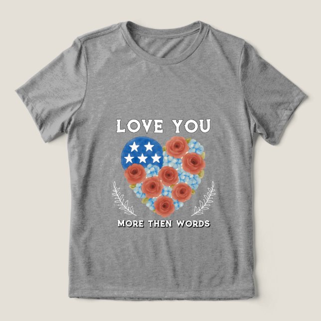 Valentine's day Tri-Blend shirt (Design Front)