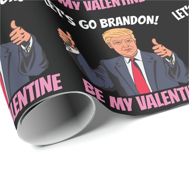  VALENTINE'S DAY TRUMP BRANDON WRAPPING PAPER (Roll Corner)