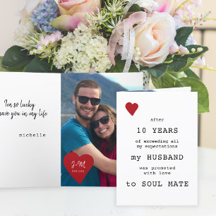 Valentines Day typography photo personalised Holiday Card
