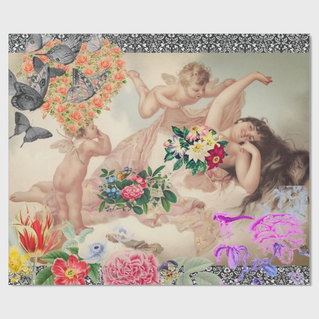 Valentine's Day VENUS AND ANGELS Wrapping Paper (Flat)