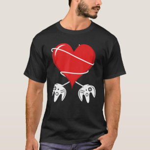 Valentine's Day Video Game Controller Heart Gamer T-Shirt