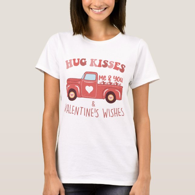 Valentine's Day Vintage Truck T-Shirt (Front)