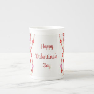 Valentine's Day Watercolor Design-23223 Bone China Mug