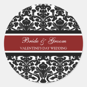 Valentine's Day Wedding Bride Groom Envelope Seals