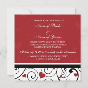 Valentine's Day Wedding Invitation Cards