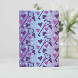 Valentines Day Whimisical Heart Pattern Card