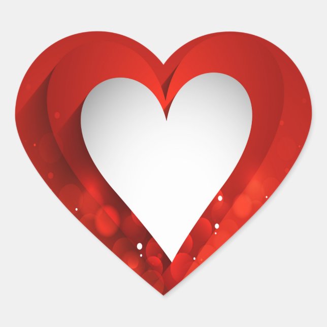 Valentine's Day White Heart - Customise Sticker (Front)