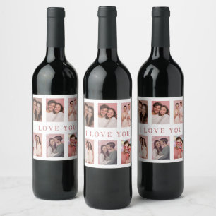 Valentine's Day Wine Labels   Custom Couple Photos
