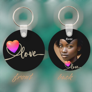 Valentine's Day with Canary bird Key Ring