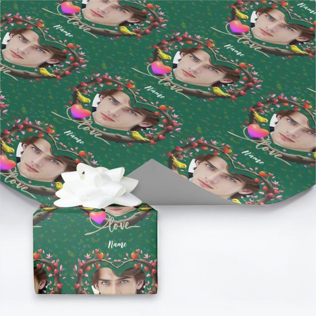 Valentine's Day with Canary bird Wrapping Paper (Creator Uploaded)