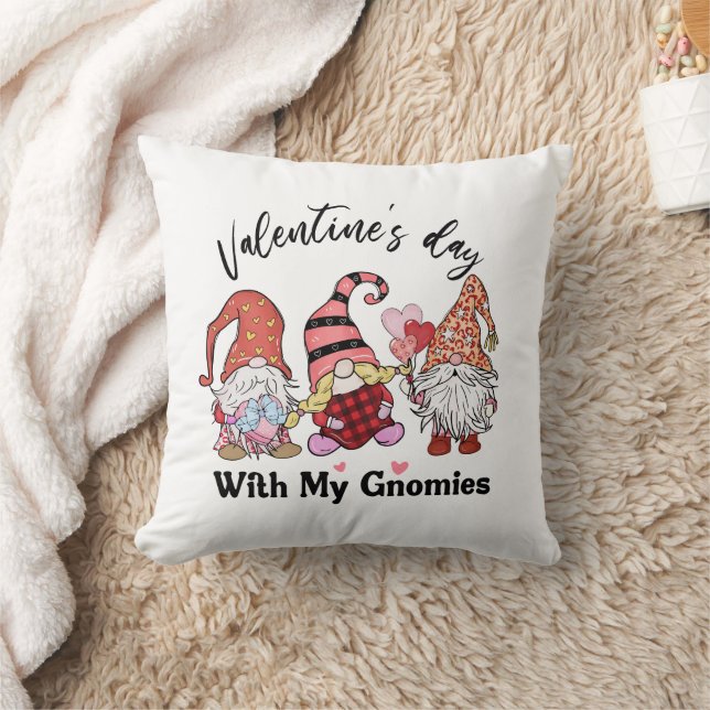 Valentines day with my gnomies Personalised  Cushion (Blanket)