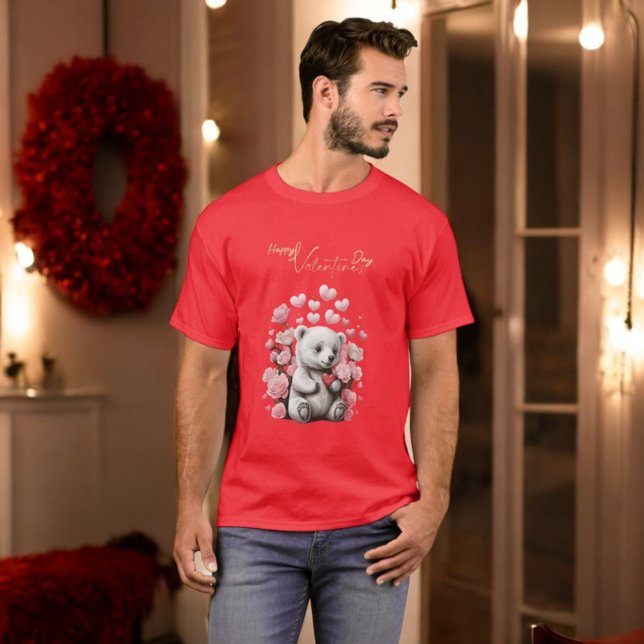 Valentine's Day with Rich Teddy Bear T-Shirt (Creator Uploaded)