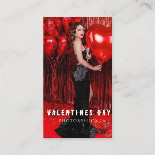 Valentine's Day Woman Girl Photosession Business Business Card