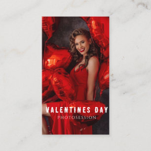 Valentine's Day Woman Girl Photosession Business C Business Card