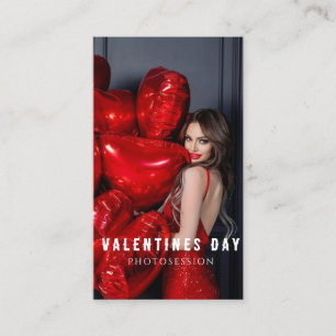 Valentine's Day Woman Girl Photosession Business C Card