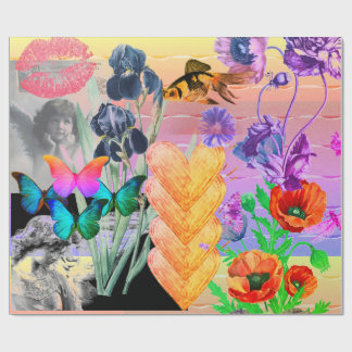 Valentine's Day WRAPPING PAPER ORIGINAL COLLAGE