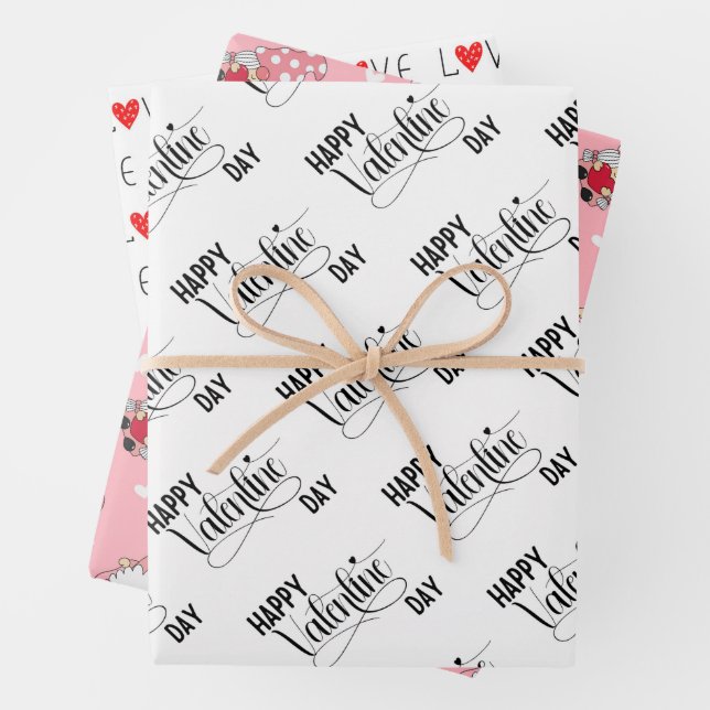 Valentine's Day  Wrapping Paper Sheet (In situ)