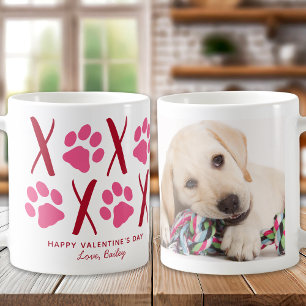 Valentines Day XOXO Cute Pet Puppy Dog Photo Coffee Mug