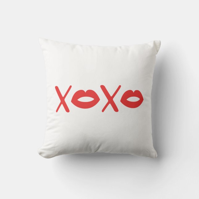 Valentine's Day XOXO Lips Cushion (Front)