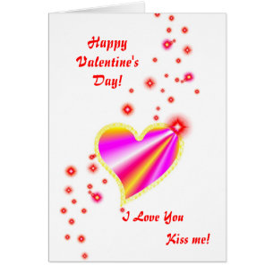Valentine's Day - yellow pink Rainbow heart