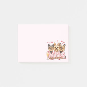 Valentines Day Yorkie Dogs Post-it Notes