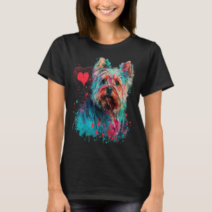 Valentines Day Yorkshire Terrier Yorkie Cute Dog T-Shirt