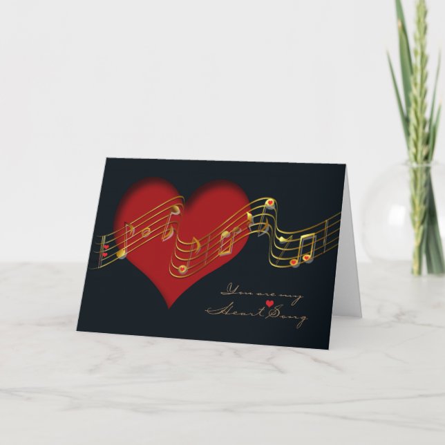 Valentine's Day You Are My Heart Song Card (Front)