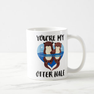 Valentine's Day You’re My Otter Half Love Pun Cute Coffee Mug