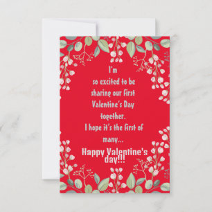 Valentine's Flat Note Card