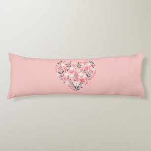 Valentine's Floral heart Body Cushion