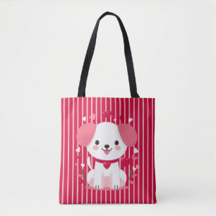 Valentine's Floral heart Tote Bag
