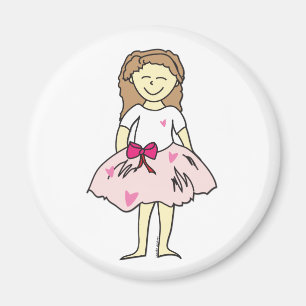 Valentine's Flower Girl Magnet