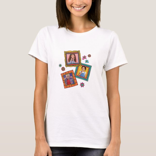 Valentine's Framed Photos Template T-Shirt (Front)