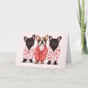 Valentines French Bulldog Holiday Card