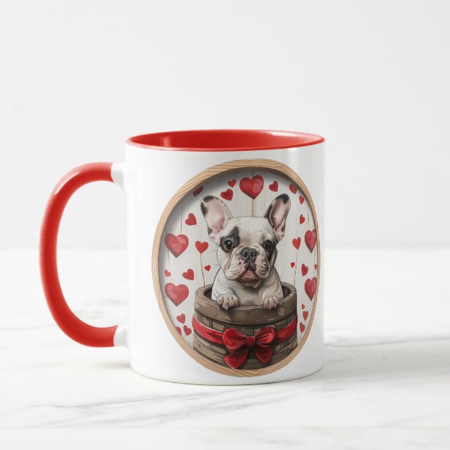 Valentines French Bulldog Mug (Left)