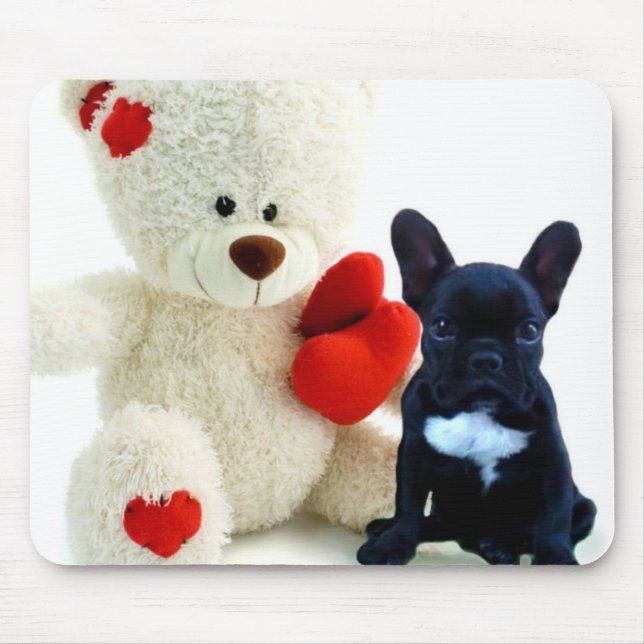 Valentine's French Bulldog puppy mousepad (Front)