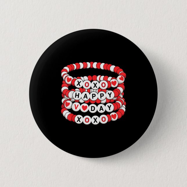 Valentines Friendship Bracelets Valentines Women K 6 Cm Round Badge (Front)