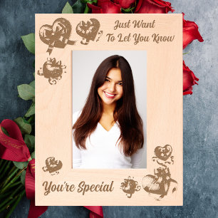 Valentines Gift Special Message Wooden Picture Etched Frames