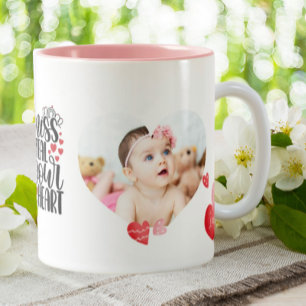 Valentine's Girl Daughter Steal your Heart Photo Two-Tone Coffee Mug