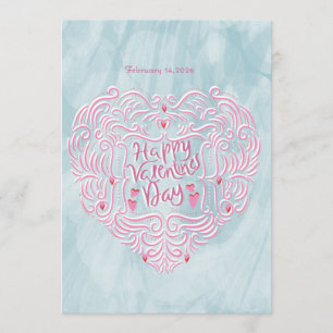 Valentines greeting holiday card