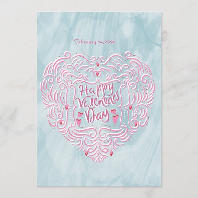Valentines greeting  holiday card (Front)