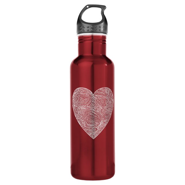 Valentines Heart 710 Ml Water Bottle (Front)